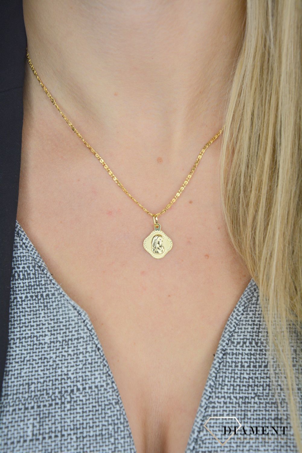 Zawieszka złoty medalik 'Matka Boska' ZA 3794 333.jpg